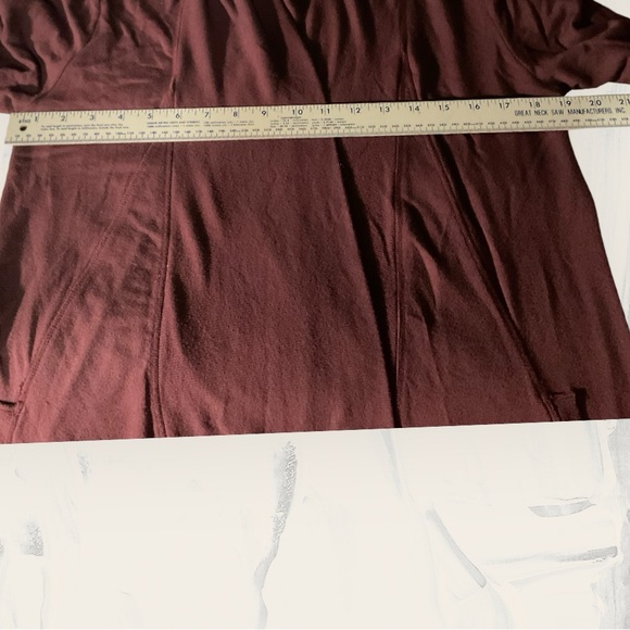 ATHLETA Wine Color Open Front Modal Cardigan - Picture 7 of 8